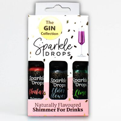 Juego de regalo de 30 ml de jarabe brillante Sparkle Drops - 6 ginebras