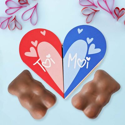 Maxi orsetti marshmallow doppio cuore - San Valentino