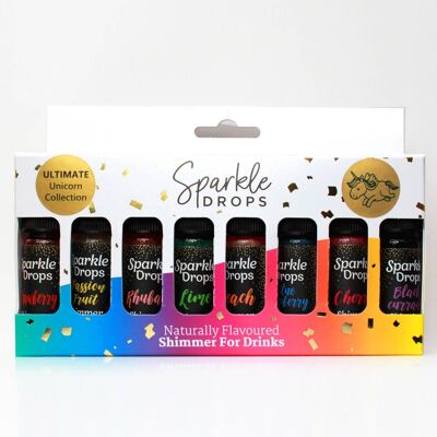 Sparkle Drops Shimmer Sirup 80ml Geschenkset - 6 Einhorn