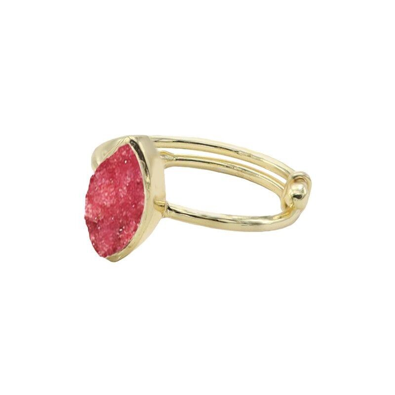 Anello Manhattan Rosa Borgogna