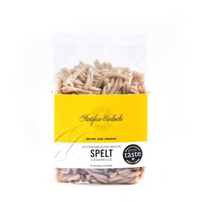 UK Agriculture - Organic White Spelt Casarecce, 400g compostable bags, Box of 10.