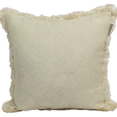 PILLOWCASE IVORY w/PATTERN - NATURE