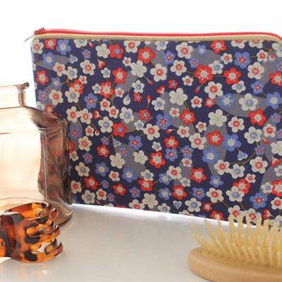 Bolso con cremallera Alna cereza azul