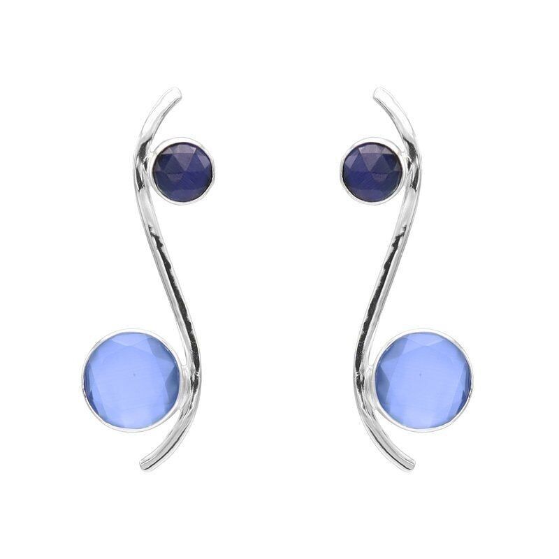 Orecchini Iside in argento blu