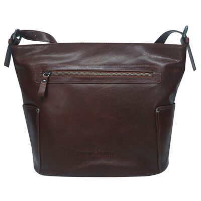 Borsa shopper da donna in vera pelle Eva da appendere