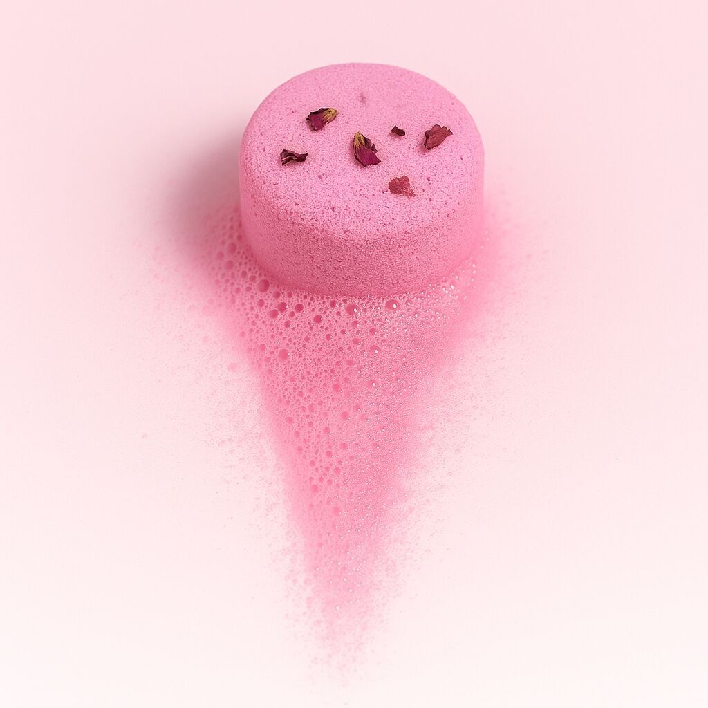 Campione di vaporizzatore per doccia aromaterapica Self-love⎜Profumo di geranio rosa, pepe nero, bergamotto, pompelmo con petali di rosa