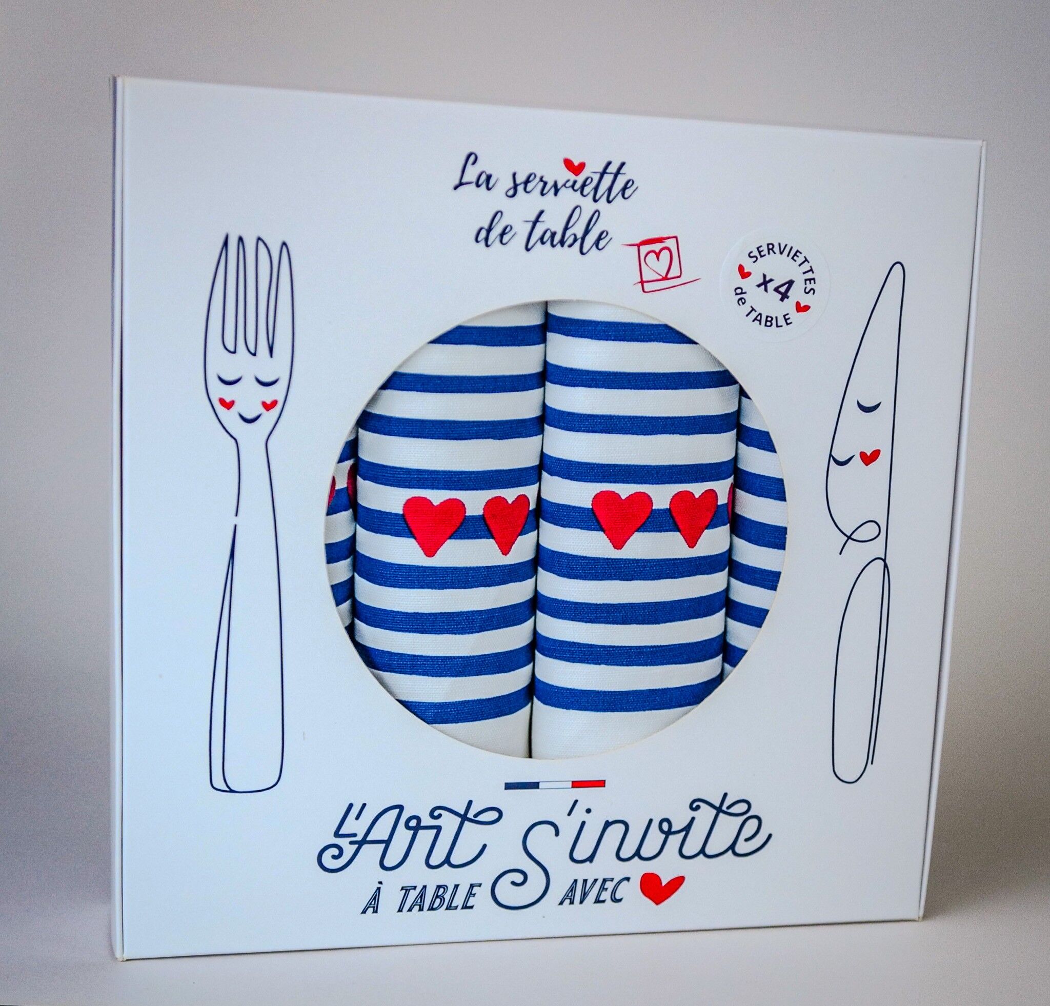 4er-Set Servietten „Love at Sea“ - La Serviette de Table - Tischwäsche
