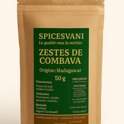 Zestes de Combava saveur senteur exotique et aromatique