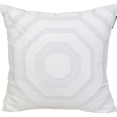 Pillowcase white linen/velvet - time