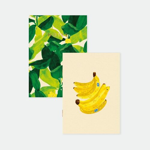 Beverly Hills Bananas Leaves - Pocket Notebook A6 DUO