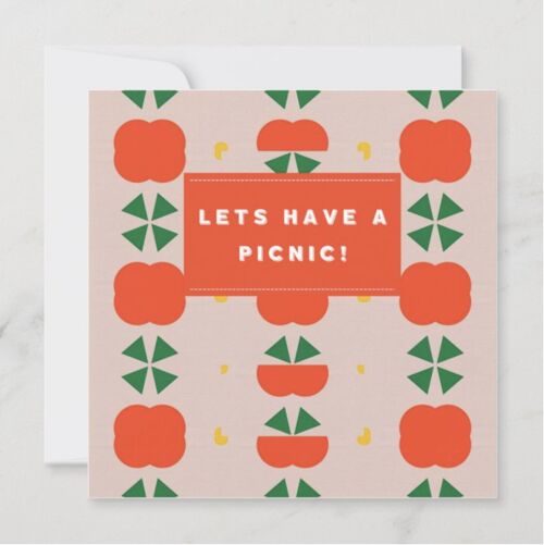 Poppy design 'Lets Have a picnic' Card