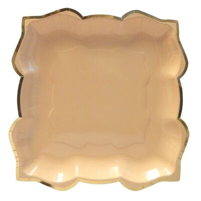 Grandes assiettes de fête Lotus (10 pk) - Pierre (beige)