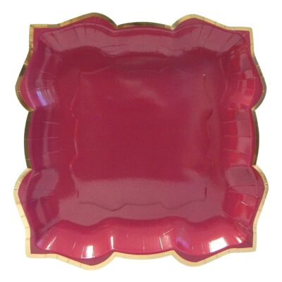 Grandes assiettes de fête Lotus (10 pk) - Prune (violet)