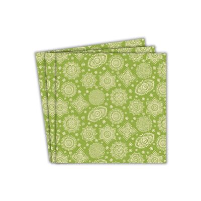 Serviettes en papier Mandala Party (20 paquets) - Vert
