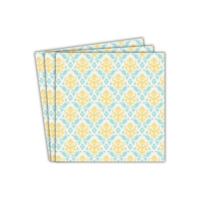 Tovaglioli di carta damascati per feste (20 pezzi) - Giallo