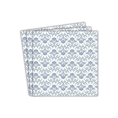 Serviettes en papier Damask Party (20 paquets) - Gris