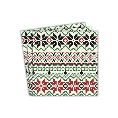 Servilletas de papel para fiestas escandinavas (paquete de 20) - Copo de nieve