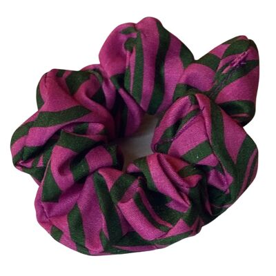 Scrunchie Fuchsia Safari - Algodón orgánico