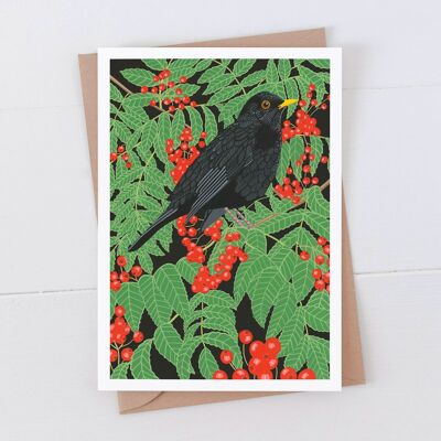 Amsel-Kunstkarte