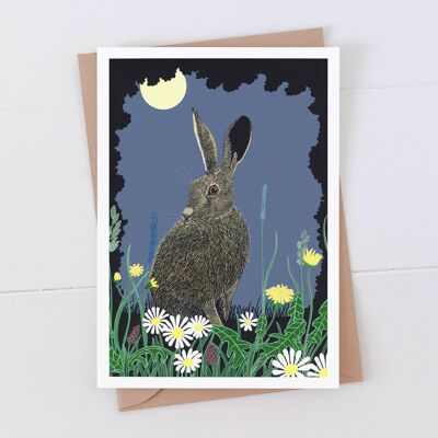 Night Hare Art Card