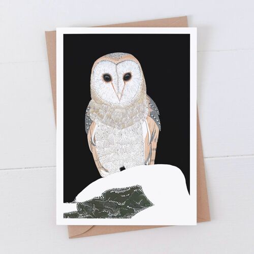 Barn Owl Art Card