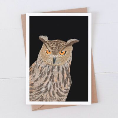 Eagle Owl Art Card