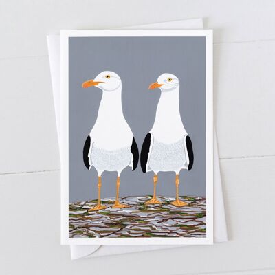 Herring Gulls Art Card