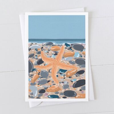 Tarjeta de arte estrella de mar
