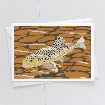 Brown Trout Art Card