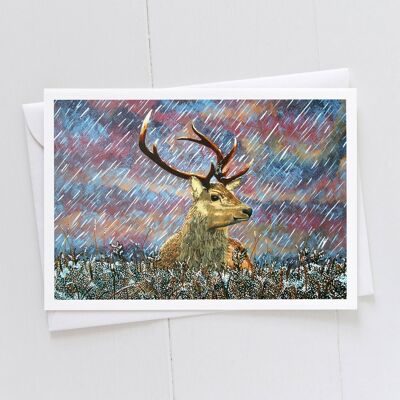 Red Stag Art Card