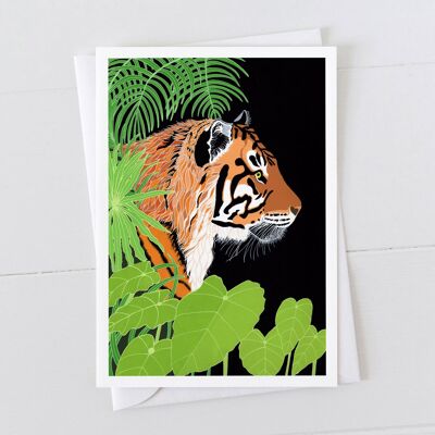 Tarjeta de arte del tigre de Bengala
