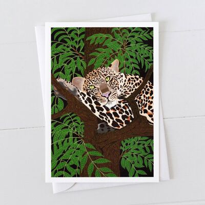 Leoparden-Kunstkarte