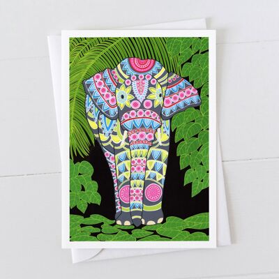 Indischer Elefant 2 Kunstkarte