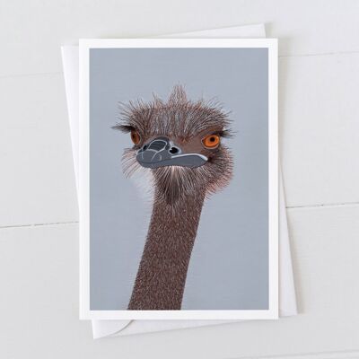 Ostrich Head Art Card
