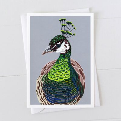 Peahen Art Card