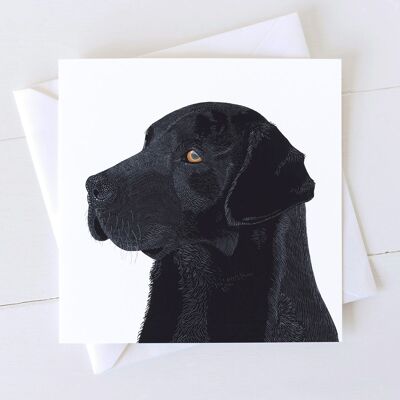 Schwarze Labrador-Kunstkarte 2