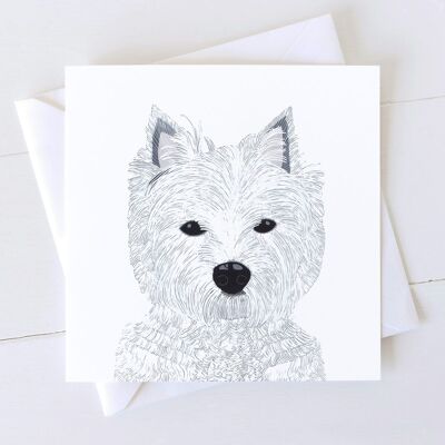 Tarjeta de arte de West Highland Terrier