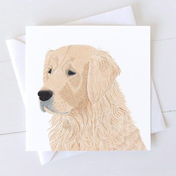 Carte d'art Golden Retriever