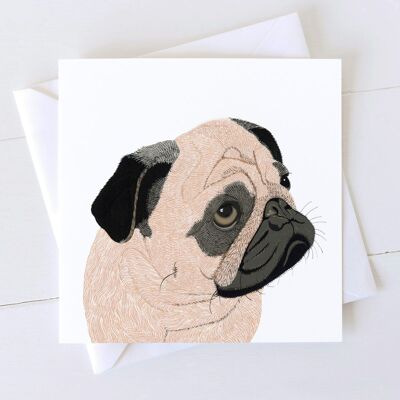 Pug Art Card