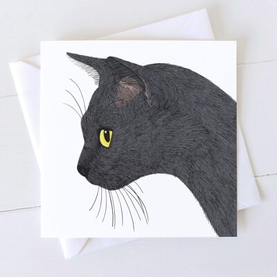 Tarjeta de arte de gato hollín