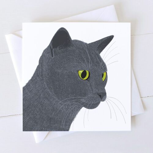 Smokey Cat Art Card