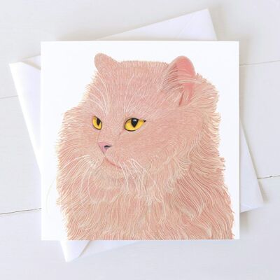 Carte d'art de chat de peluche