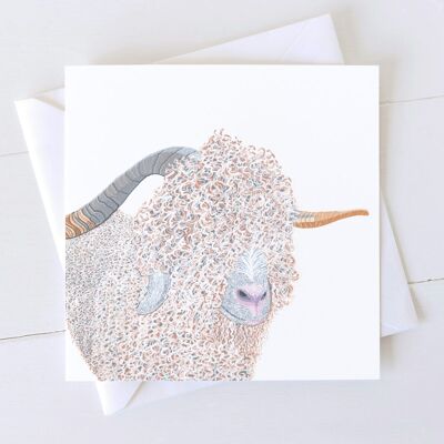 Carte d'art de chèvre angora