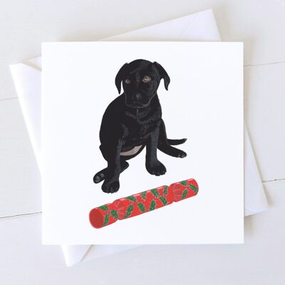 Black Lab Puppy Christmas Card