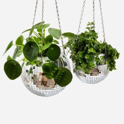 Disco ball plant pot