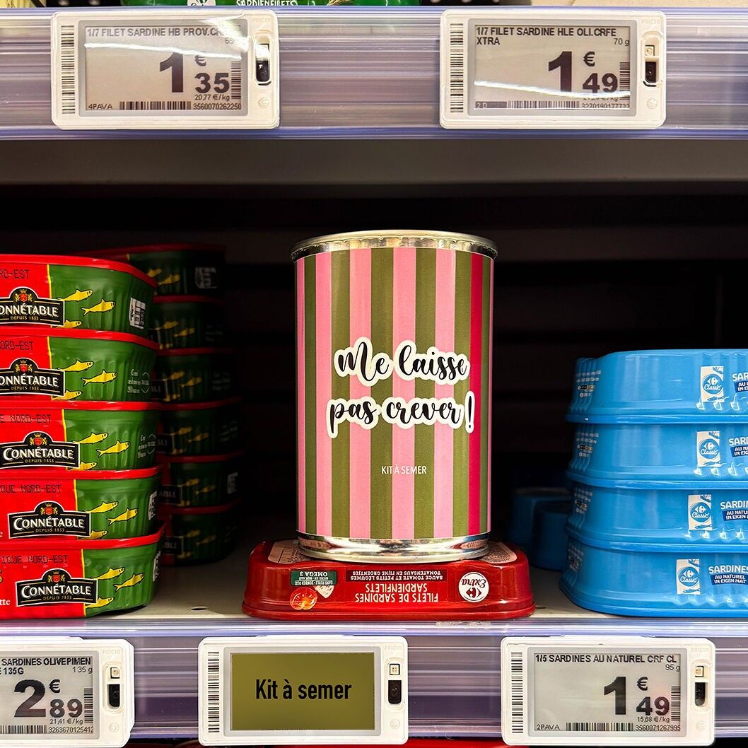 Kit de siembra “No me dejes morir” fabricado en Francia.