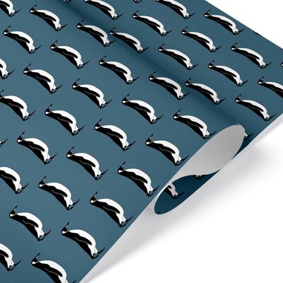 Pinguin-Geschenkpapier - Packung mit zwei Blättern