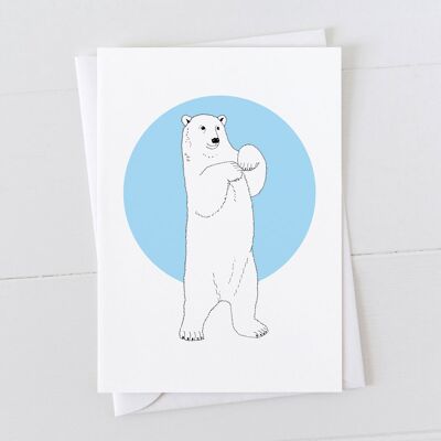 Tarjeta de lugar de oso polar