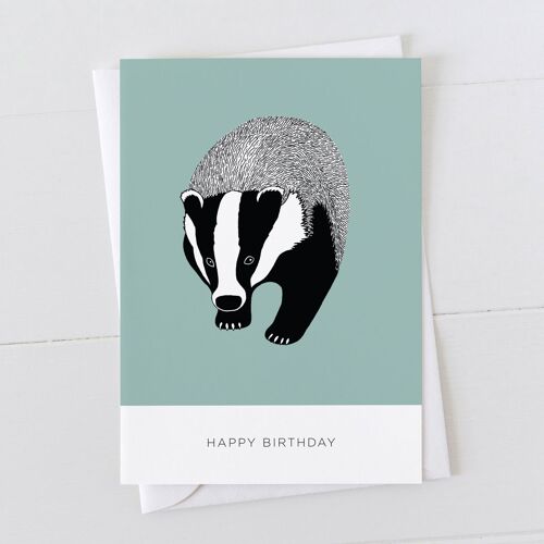 Badger Happy Birthday Card
