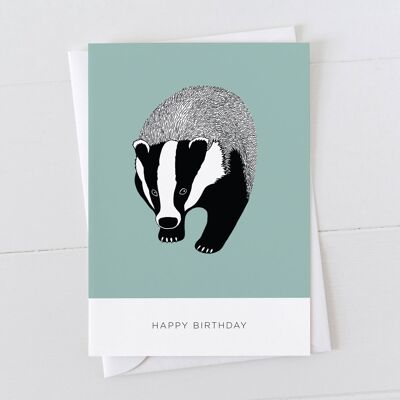 Badger Happy Birthday Card